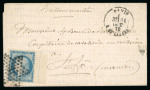 Stamp of France » Ballons Montés 1870, Lettre par Ballon Monté "Le Fulton" à destination