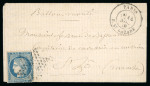 Stamp of France » Ballons Montés 1870, Lettre par Ballon Monté "Le Général Uhrich" à
