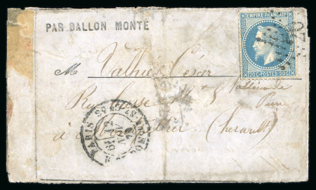 Stamp of France » Ballons Montés 1870, Lot de 2 lettres par Ballon Monté "Le Général