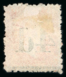 Stamp of St. Vincent 1881 4d on 1s bright vermilion, light "K" cds, very fine