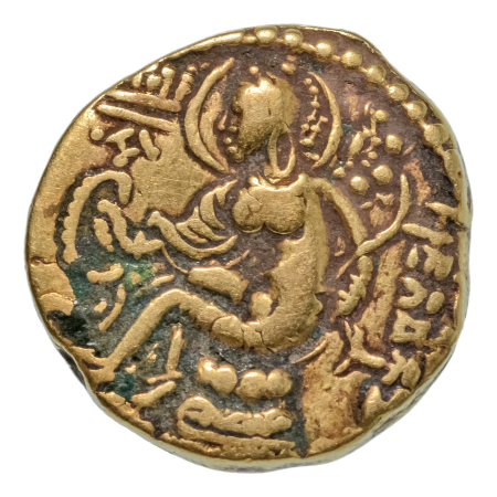Gupta Empire, Chandragupta II, c. 380-413, AV dinar, 7.55 g. Horseman