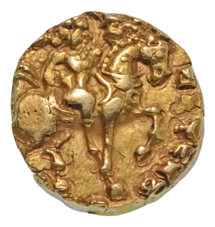 Gupta Empire, Kumaragupta I, c. 415-455, AV dinar, 8.23 g. Horseman