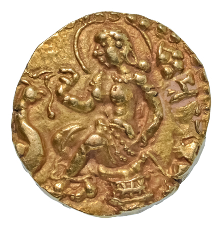 Gupta Empire, Kumaragupta I, c. 415-455, AV dinar, 8.23 g. Horseman