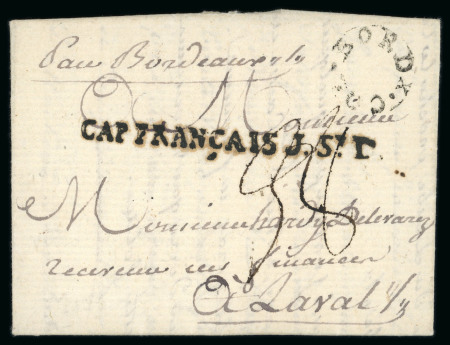 Stamp of Haiti » French Colony of St. Domingue 1787 Paquebot du Roi cover to France