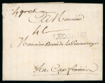 Stamp of Haiti » French Colony of St. Domingue 1761 Incoming Nantes to Cap Francais entire via Leogane
