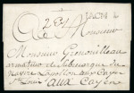 Stamp of Haiti » French Colony of St. Domingue 1772 Bordeaux to Aux Cayes entire, Jacmel transit