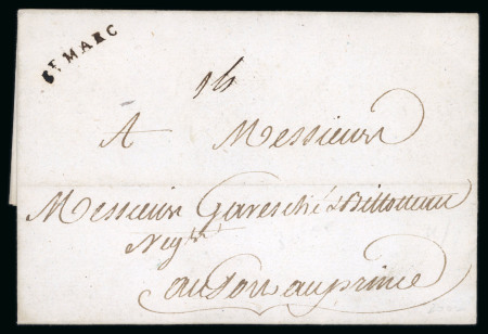 Stamp of Haiti » French Colony of St. Domingue 1781 St marc to Port au Prince entire
