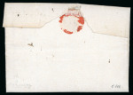 Stamp of Haiti » Republic St. Domingue 1787 Cavaillon to Au Cayes entire