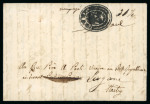 Stamp of Haiti » Pre-Stamp 1845 Cayes negative seal entire to Italy
