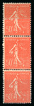Stamp of France » Variétés et curiosités 1924, Semeuse Y&T n°199, 50c rouge, variété  d'impression