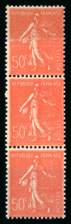 Stamp of France » Variétés et curiosités 1924, Semeuse Y&T n°199, 50c rouge, variété d'impression