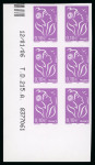 Stamp of France » Variétés et curiosités 2006, Lamouche Y&T n° 3732, 10c violet-rouge en bloc