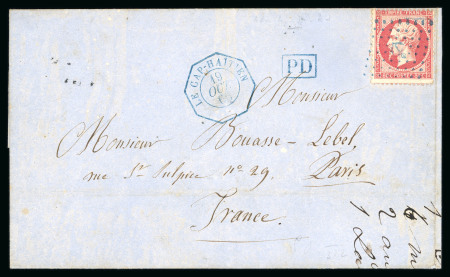 Stamp of Haiti » French Consular Mail 1866 French Consular Mail 80c Le Cap Haitien entire