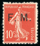 Stamp of France » Franchise Militaire 1906, Franchise Militaire Y&T n°5, Semeuse 10c rouge