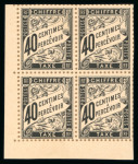 Stamp of France » Timbres-Taxe 1900, Taxe Y&T n°10 à 19, tirage sur bristol en bloc