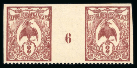 Stamp of Colonies françaises » Nouvelle-Calédonie 1906, Nouvelle-Calédonie, Cagou Y&T n°89, 2c brun-rouge
