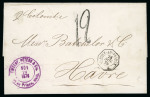 Stamp of Haiti » French Consular Mail French Consular Mail 1876 unpaid cover to Le Havre