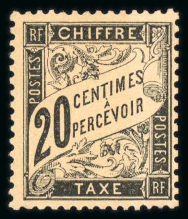 Stamp of France » Timbres-Taxe 1882, Taxe Y&T n°17, 20c noir, neuf **, gomme sans