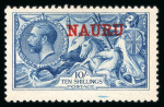 Stamp of Nauru 1916 2s6d, 5s, 10s pale blue and 10s deep bright blue mint