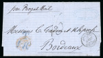 Stamp of Haiti » British Post Offices in Haiti » Jacmel Haiti 1880 Jacmel Unpaid entire to France and 1874 entire to Havre bearing very fine red JACMEL PAID