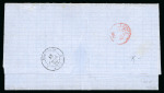 Stamp of Haiti » British Post Offices in Haiti » Jacmel Haiti 1880 Jacmel Unpaid entire to France and 1874 entire to Havre bearing very fine red JACMEL PAID