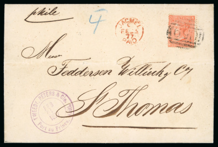 Stamp of Haiti » British Post Offices in Haiti » Jacmel British Post Offices Jacmel entires and pieces