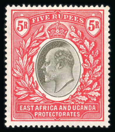 Stamp of Kenya, Uganda and Tanganyika » Kenya, Uganda and Tanganyika 1904-07 KEVII 5R grey and red mint o.g