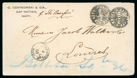 Stamp of Haiti » Republic St. Septentrionale Haiti Republique Septentrionale 1888 double intaglio handstamp cover