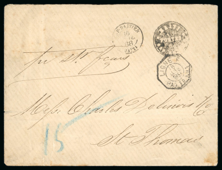 Stamp of Haiti » Republic St. Septentrionale Haiti Republique Septentrionale 1889 intaglio handstamp French maritime cover