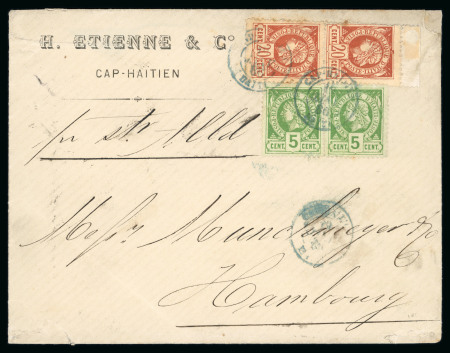 Stamp of Haiti » Liberty Heads Haiti (Liberty Head) 5c and 20c cover to Hamburg