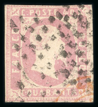 Stamp of Italian States » Sardinia 1851 40c rose, used