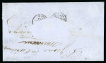 Stamp of St. Vincent Saint Vincent 1869 outer letter sheet to Paris