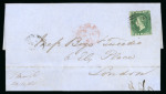 Stamp of St. Vincent Saint Vincent 1862 (Dec 24) entire letter to London bearing single franking 6d deep green