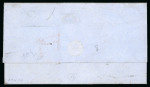 Stamp of St. Vincent 1863 (Sep 24) entire letter to London, bearing 6d deep green pair