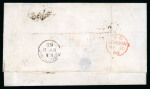 Stamp of St. Vincent Saint Vincent 1866 6d pair entire to London
