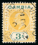 Stamp of Gambia Forgeries: Group of Madame Joseph cancellations