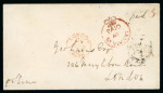 Stamp of St. Vincent Saint Vincent 1862 Paid at St Vincent crown circle envelope