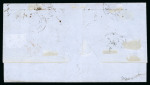 Stamp of St. Vincent St Vincent 1868 4d blue and 1s slate-grey cover to Paris
