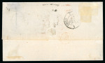 Stamp of St. Vincent Saint Vincent 1870 4d yellow and 1s indigo cover to France