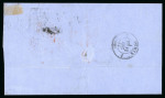 Stamp of St. Vincent Saint Vincent 1871 1d black (2) and 6d cover to France