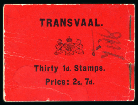 Stamp of South Africa » Transvaal » Booklets 1905-09 Trio of incomplete booklets, incl. SB1 stapled left, SB1 stapled right and SB3