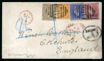 Stamp of St. Vincent Saint Vincent 1883 four colour franking Winch Brothers cover