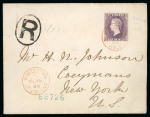 Stamp of St. Vincent Saint Vincent 1888 6d violet cover to USA