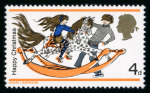Stamp of Great Britain » Queen Elizabeth II 1968 Christmas Toys 4d mint n.h. with vermilion omitted variety