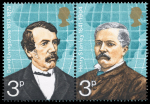 Stamp of Great Britain » Queen Elizabeth II 1973 British Explorers 3p se-tenant pair with light