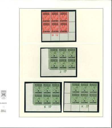 Stamp of Morocco Agencies (British Post Offices) » Spanish Currency 1936-51, collection of mint control blocks of 6, including