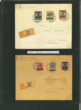 Stamp of Germany » Plebiscite Areas » Saar Germany Saar covers and stationery accumulation