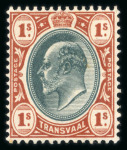 Stamp of South Africa » Transvaal 1902-03 wmk CA 1s, 2s and £1 mint, fine