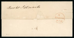 Stamp of Turks and Caicos Islands 1842 wrapper to the Wesleyan Mission in London, reverse with manuscript "Turks Islands", very fine