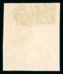 Stamp of Turks and Caicos Islands 1867 1d plate proof in black on thick paper, plus two reprinted die proofs of the Queen's head